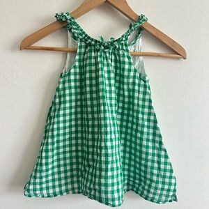 Crewcuts Green and White Checkered Dress